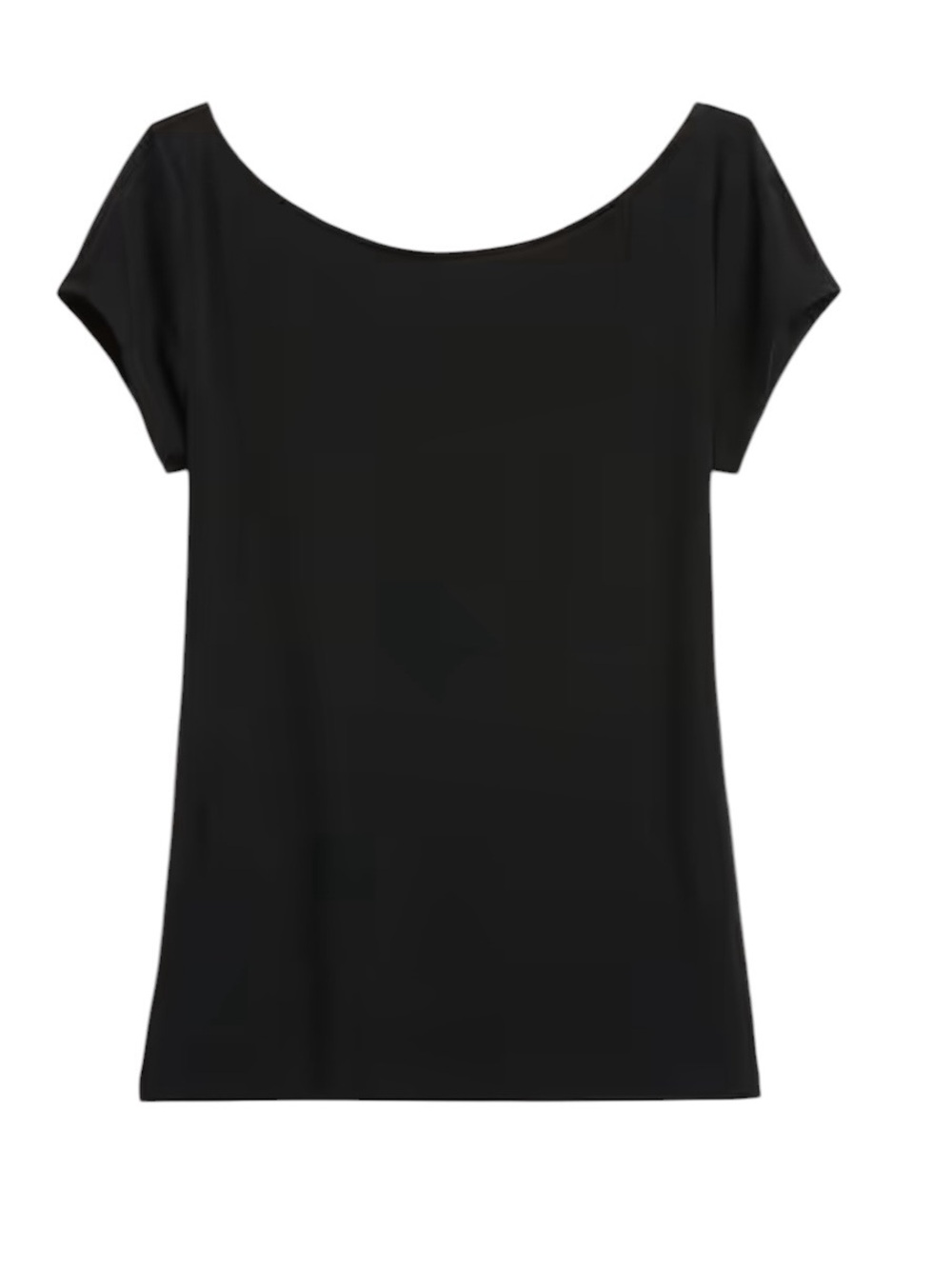 Eileen Fisher silk crepette capped sleeve scoop neck top M excellent condition